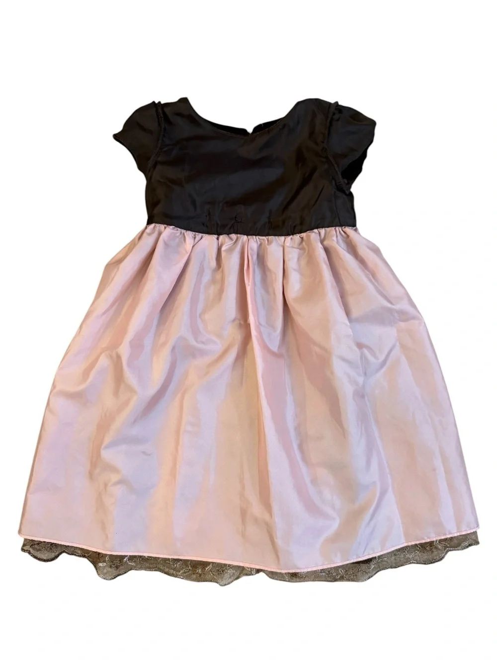 Vintage Y2K Laura Ashley Brown Pink Velvet Tulle Dress Toddler 24M Holiday